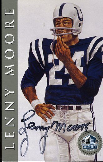 Lenny Moore Colts Signed Jsa 1998 Hof Signature Series 450/2500