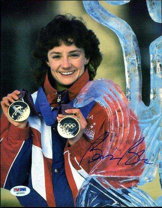 Bonnie Blair Signed Psa/dna 8x10 Photo Certified Autograph