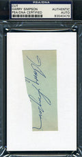 Harry Simpson Psa/dna Signed 3x5 Index Cut Authentic Autograph