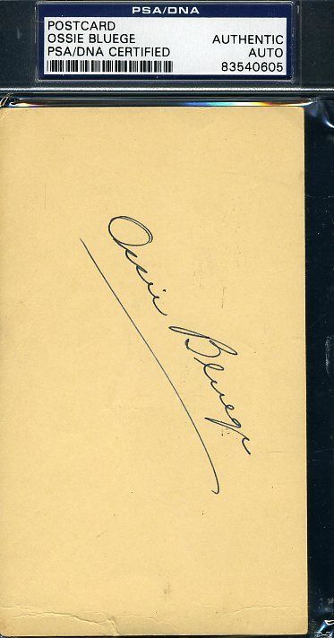 Ossie Bluege Psa/dna Signed 1948 Gpc Authentic Autograph