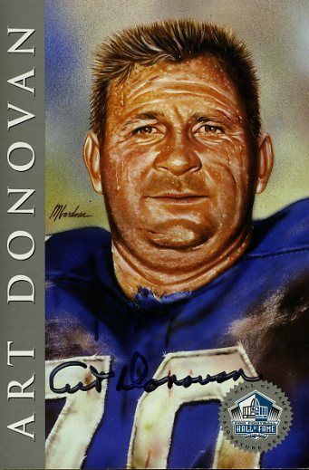 Art Donovan Colts Signed Jsa 1998 Hof Signature Series 450/2500
