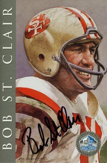 Bob St Clair 49ers Signed Jsa 1998 Hof Signature Series 450/2500
