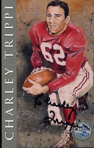 Charley Trippi Cardinals Signed Jsa 1998 Hof Signature Series 450/2500