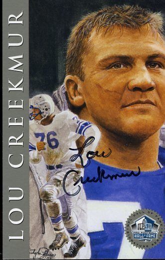 Lou Creekmur Signed Jsa 1998 Hof Signature Series 450/2500
