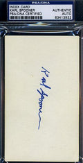 Karl Spooner Rare Signed Psa/dna Certified 3x5 Index Card Authentic Autograph