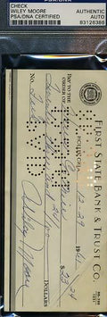 Wilcey Moore Psa/dna Signed Check Autograph