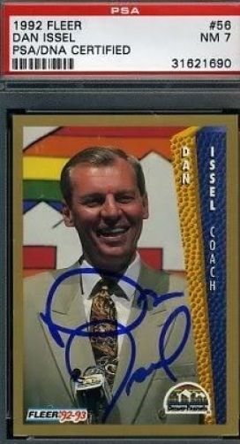 Dan Issel Signed 1992 Fleers Psa/dna Certed Autograph Authentic