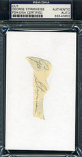George Snuffy Stirnweiss Psa/dna Signed 3x5 Index Cut Authentic Autograph