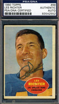 Les Richter Signed Psa/dna Certified 1960 Topps Authenic Autograph
