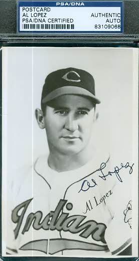 Al Lopez Autograph 1951 Team Iss Pc Psa/dna Signed