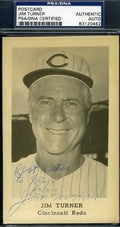 Jim Turner Psa/dna Signed Team Iss Postcard Authentic Autograph