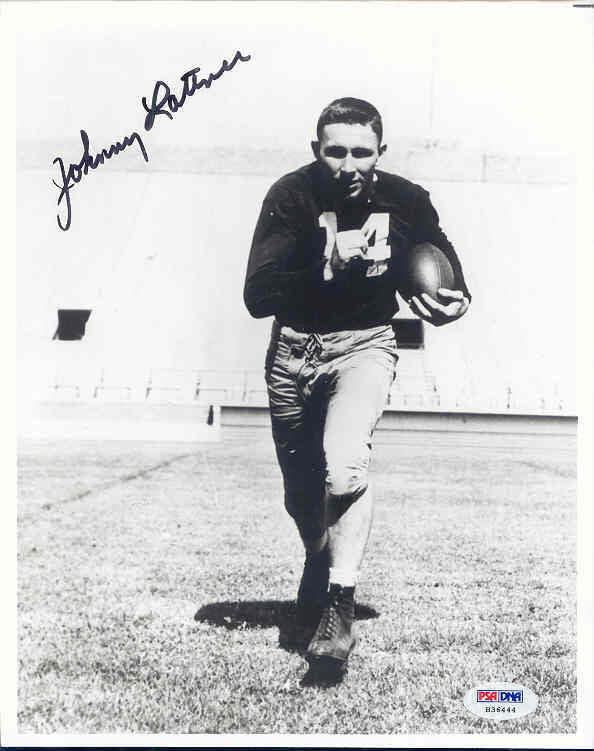 Johnny Lattner Autograph Heisman 8x10 Photo Psa/dna