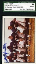 Andy Robustelli 1981 Tcma Jsa Slabbed Certified Sgc Autograph Authentic