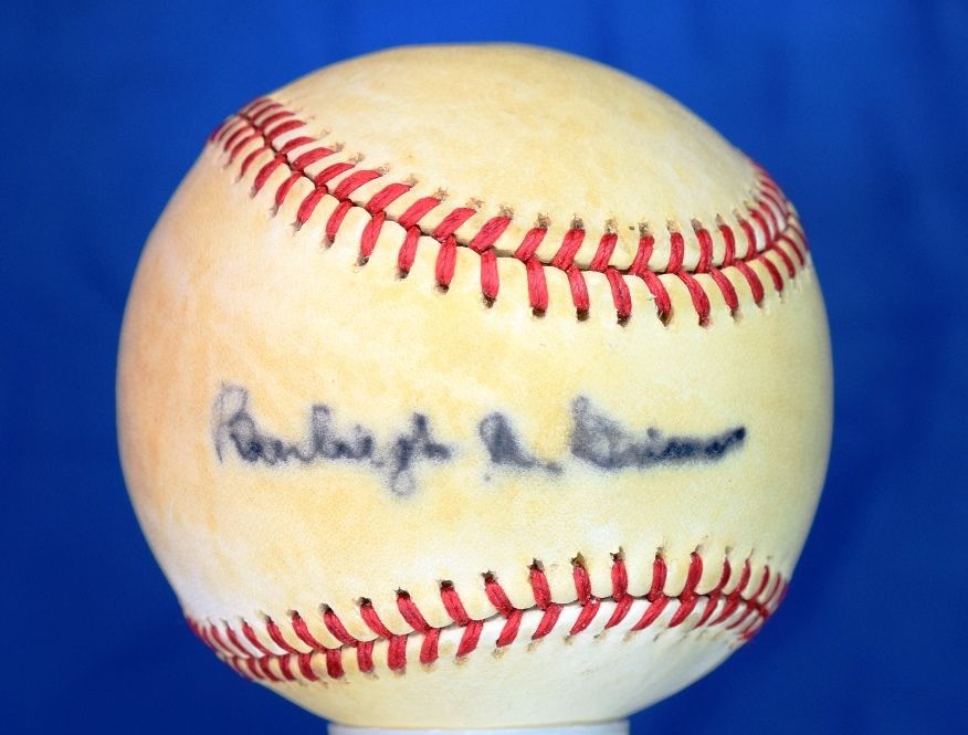 Burleigh Grimes Psa/dna Signed Feeney National League Baseball Autograph