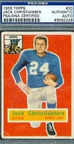 Jack Christiansen Signed 1956 Topps Autograph Psa/dna Authentic