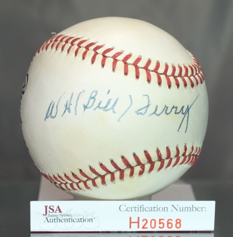 Bill Terry Signed Jsa Authenticated National League Baseball Autograph