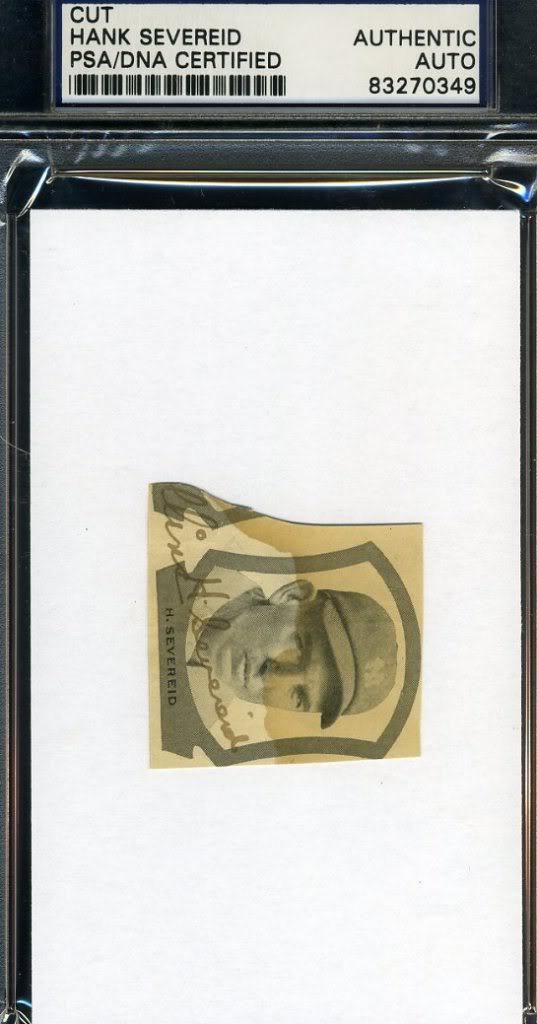 Hank Severeid Signed Psa/dna 1926 Yankees 3x5 Photo Cut Autograph
