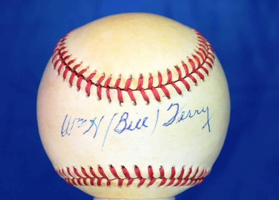 Bill Terry Psa/dna Signed Feeney National League Baseball Autograph