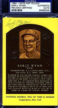 Early Wynn Signed Psa/dna Gold Hof Plaque Certified Autograph