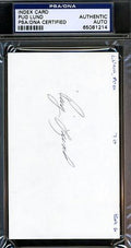 Pug Lund Signed Psa/dna 3x5 Index Card Certified Autograph