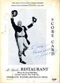Al Schacht Psa/dna Signed Gag Dinner Menu Authenticated Autograph