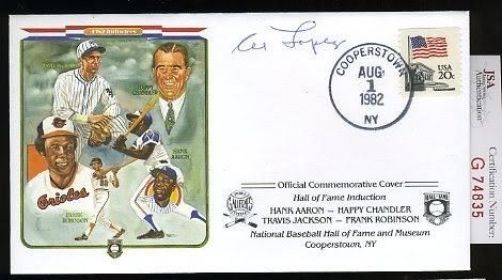 Al Lopez 1982 Perez Steele Signed Jsa Certed Fdc Autograph Authentic