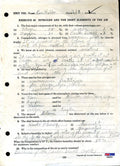 Ken Hubbs Psa/dna Authenticated Signed High School Papers Autograph