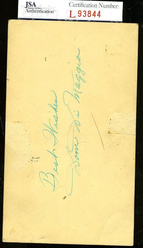 Dom Dimaggio Jsa Authenticated Signed 1951 Gpc Autograph