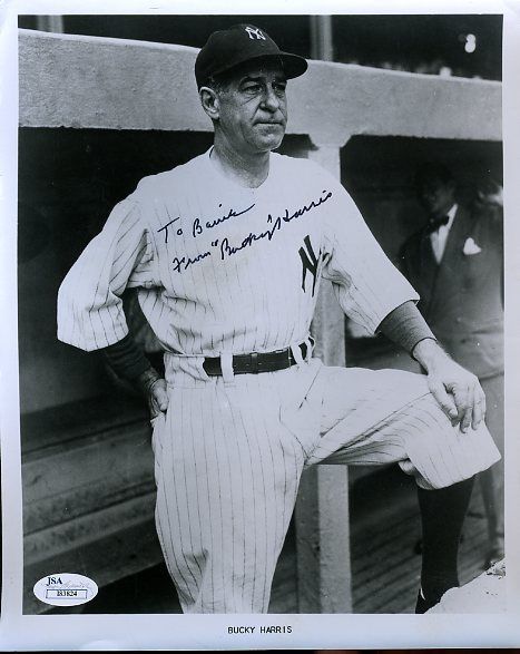 Bucky Harris Signed Jsa Certed 8x10 Photo Authentic Autograph