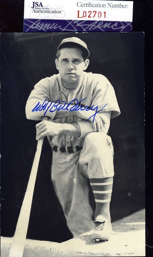 Bill Terry Jsa Authenticated Signed Photo Postcard Autograph