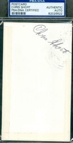 Chris Short Autograph 1970 Gpc Psa/dna Signed Authentic