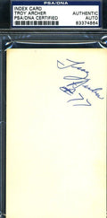 Troy Archer Rare D.79 Psa/dna Authenticated Signed 3x5 Index Card Autograph