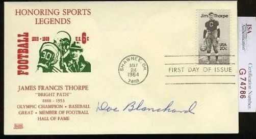 Doc Blanchard Signed 1964 Fdc Jsa Certed Fdc Autograph Authentic