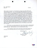 Warren Giles Signed Psa/dna 1958 Letter Autograph