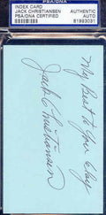 Jack Christiansen Autograph 3x5 Index Psa/dna Signed