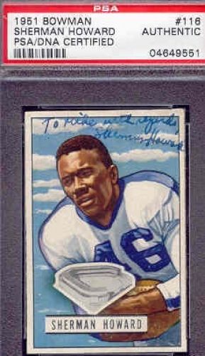 Sherman Howard Signed 1951 Bowman Psa/dna Autograph
