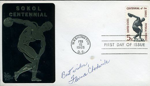 Florence Chadwick Signed Jsa Certed 1965 Fdc Authentic Autograph