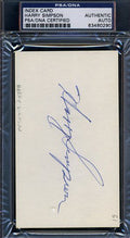 Harry Simpson Psa/dna Certed Signed 3x5 Index Card Autograph Authentic
