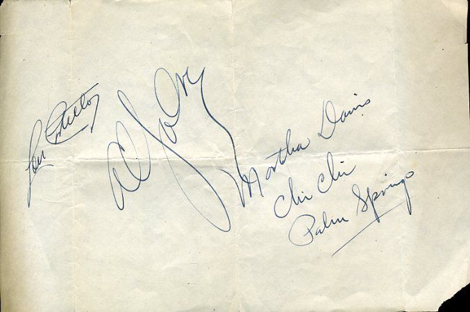 Lou Costello Al Jolson Jsa Certed Signed Album Page Autograph Authentic