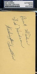 Sid Hudson Signed Psa/dna 1948 Postmarked Gpc Autograph