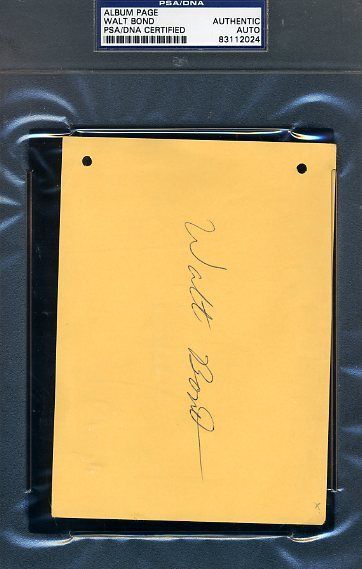 Walt Bond D.67 Signed Psa/dna Certified Album Page Photo Authentic Autograph