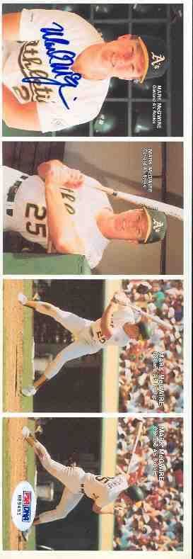 Mark Mcgwire Autograph Psa/dna Mother Cookie 1988 Strip