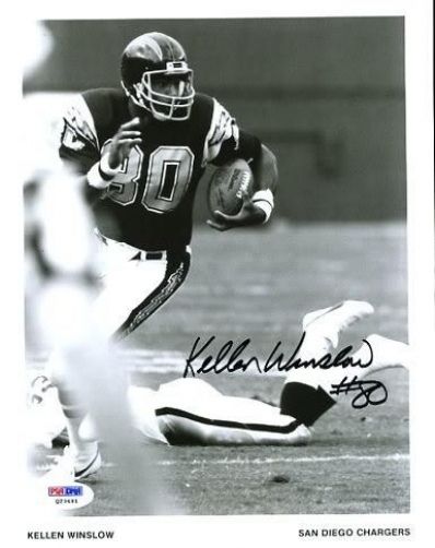 Kellen Winslow Chargers Hof Signed Psa/dna  8x10 Photo Authentic Autograph