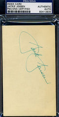 Jackie Jensen Rare Signed Psa/dna Certified 3x5 Index Card Authentic Autograph