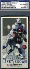 Larry Brown Signed Psa/dna 1993 Cowboys Fleer Gameday