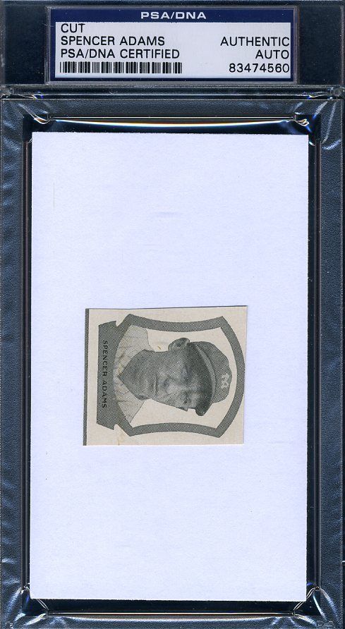 Spencer Adams 1926 Yankees Psa/dna Signed Photo Cut Autograph Authentic