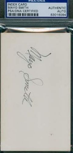 Mayo Smith 68 Tigers Autograph 3x5 Index Card Psa/dna