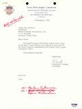 Chub Feeney Signed 1972 Letter Psa/dna Coa Autograph