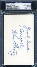 Ken Strong Signed Psa/dna Vintage 3x5 Index Card Autograph Authentic