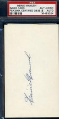 Heinie Manush Signed Psa/dna 3x5 Index Card Certified Authentic Autograph